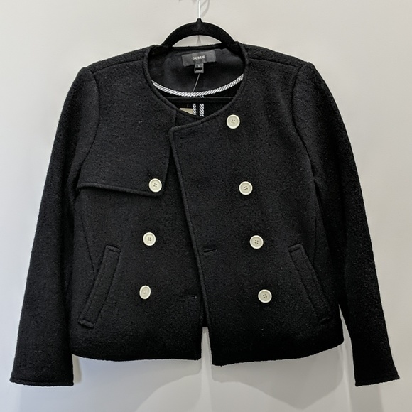 J.Crew Cropped Jacket in Boiled Wool - Picture 4 of 6
